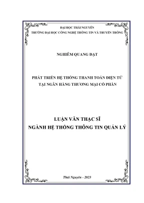 Phát triển hệ thống thanh toán điện tử tại ngân hàng thương mại cổ phần