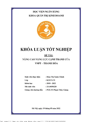 Nâng cao năng lực cạnh tranh của vnpt thanh hóa
