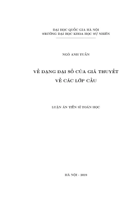 Luận án tiến sĩ về dạng đại số của giả thuyết về các lớp cầu