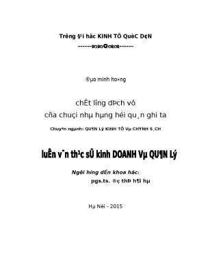 Chất lượng dịch vụ của chuỗi nhà hàng hội quán ghi ta