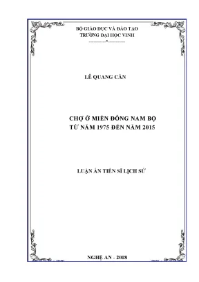 Chợ ở miền đông nam bộ từ năm 1975 đến năm 2015