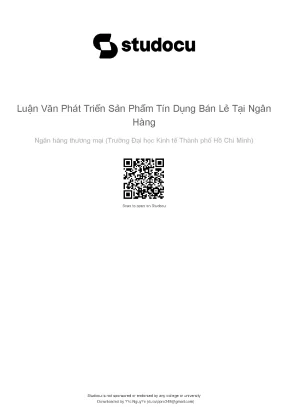 Luan van phat trien san pham tin dung ban le tai ngan hang