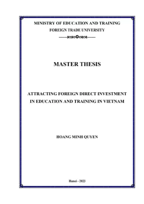 Attracting foreign direct investment in education and training in vietnam