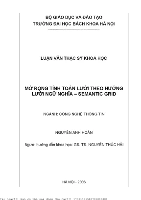 Mở rộng tính toán lưới theo hướng lưới ngữ nghĩa semanti grid