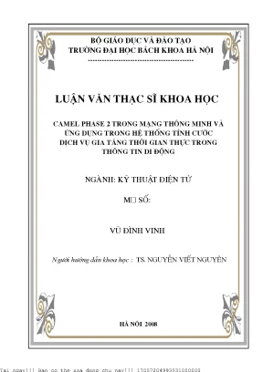 Camel phase 2 trong mạng thông minh và ứng dụng trong hệ thống tính ước dịch vụ gia tăng thời gian thực trong thông tin di động