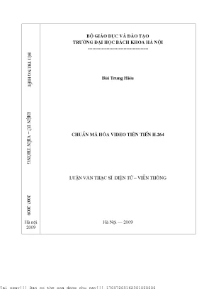 Chuẩn mã hóa video tiên tiến h 264
