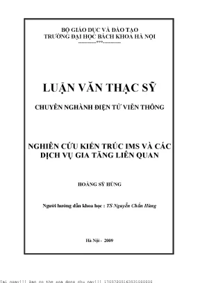 Nghiên ứu kiến trúc ims và các dịch vụ gia tăng liên quan