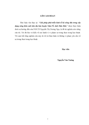 Giải pháp phát triển kinh tế hộ nông dân trong xây dựng nông thôn mới trên địa bàn huyện nậm pồ tỉnh điện biên