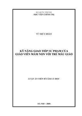 Hoàn kỹ năng giao tiếp sư phạm của giáo viên mầm non với trẻ mẫu giáo