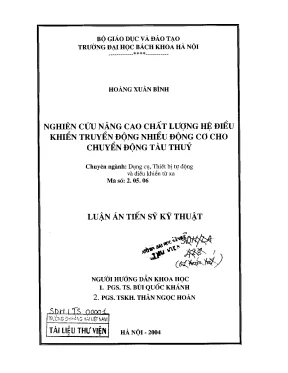 Nghiên cứu nâng cao chất lượng hệ điều khiển truyền động nhiều động cơ cho chuyển động tàu thủy