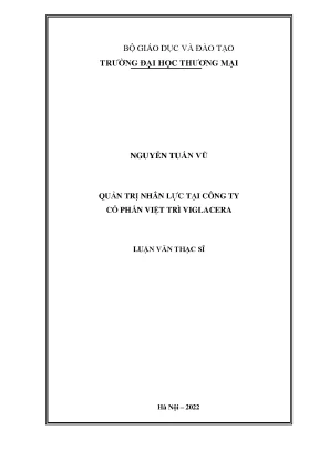 Quản trị nhân lực tại công ty cổ phần việt trì viglacera