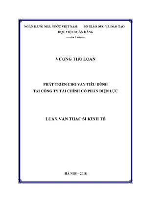 Phát triển cho vay tiêu dùng tại công ty tài chính cổ phần điện lực