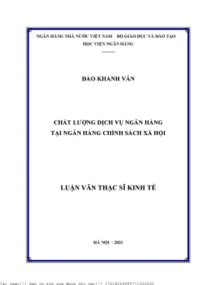 Chất lượng dịch vụ ngân hàng tại ngân hàng chính sách xã hội