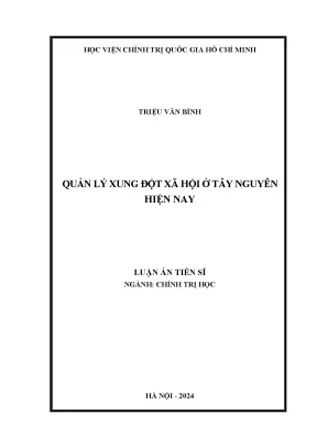 Quản lý xung đột xã hội ở tây nguyên hiện nay