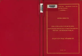 Tăng cường quản lý rủi ro tín dụng tại ngân hàng thương mại cổ phần công thương việt nam chi nhánh bắc nghệ an