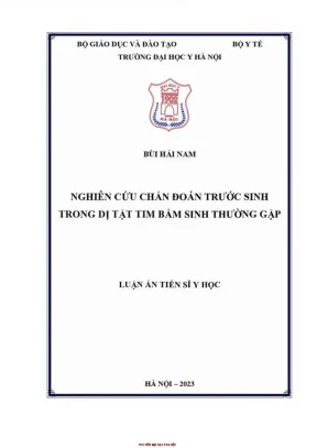 Nghiên cứu chẩn đoán trước sinh trong dị tật tim bẩm sinh thường gặp