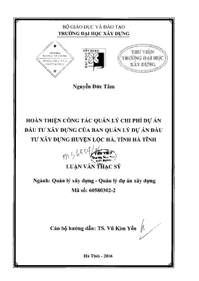 Hoàn thiện công tác quản lý chi phí dự án đầu tư xây dựng của ban quản lý dự án đầu tư xây dựng huyện lộc trà