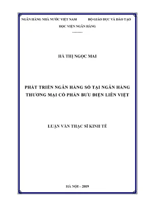 Phát triển ngân hàng số tại ngân hàng thương mại cổ phần bưu điện liên việt