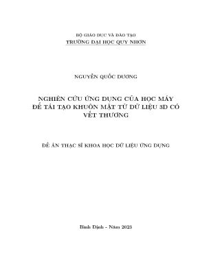 Nghiên cứu ứng dụng của học máy để tái tạo khuôn mặt từ dữ liệu 3d có vết thương
