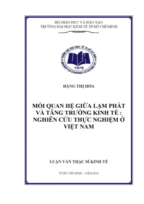 Luận văn thạc sĩ mối quan hệ giữa lạm phát và tăng trưởng kinh tế nghiên cứu thực nghiệm ở việt nam 001