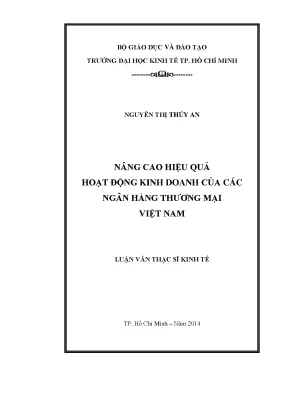 Luận văn thạc sĩ nâng cao hiệu quả hoạt động kinh doanh của các ngân hàng thương mại việt nam