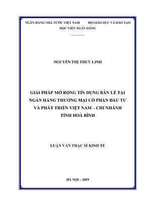 Giải pháp mở rộng tín dụng bán lẻ tại ngân hàng thương mại cổ phần đầu tư và phát triển việt nam chi nhánh tỉnh hòa bình