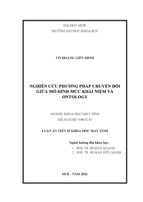 Nghiên cứu phương pháp chuyển đổi giữa mô hình mức khái niệm và ontology ngành khoa học máy tính