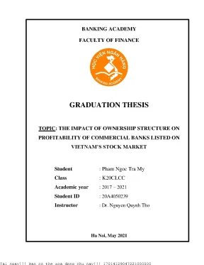 The impact of ownership structure on profitability of commercial banks listed on vietnams stock market