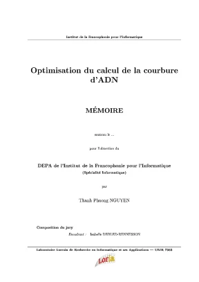 Luận văn thạc sĩ optimation du calcul de la courbure d adn