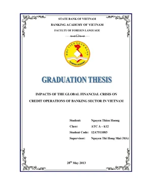 Impacts of the global financial crisis on credit operations of banking sector in vietnam graduation thesis