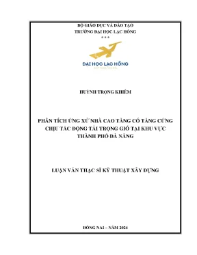 Phân tích ứng xử nhà cao tầng có tầng cứng chịu tác động tải trọng gió khu vực thành phố đà nẵng