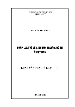Pháp luật về vệ sinh môi trường đô thị ở việt nam