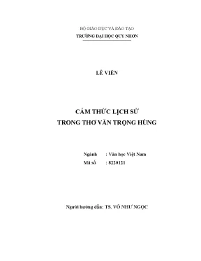 Cảm thức lịch sử trong thơ văn trọng hùng
