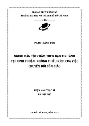 Người dân tộc chăm theo đạo tin lành tại ninh thuận những chiều kích của việc chuyển đổi tôn giáo