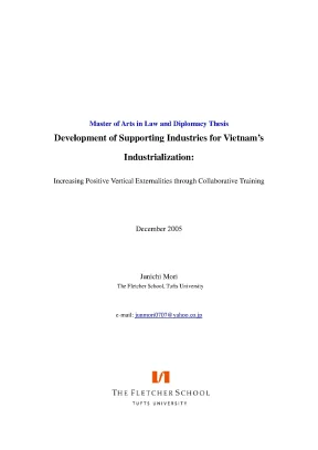 Master of arts in law and diplomacy thesis development of supporting industries for vietnams industrialization increasing positive vertical externalities through collaborative training december 2005