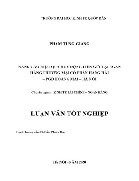 Nâng cao hiệu quả huy động tiền gửi tại ngân hàng thương mại cổ phần hàng hải pgd hoàng mai hà nội1
