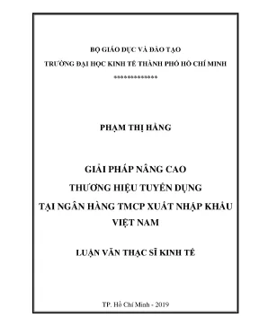 Giải pháp nâng cao thương hiệu tuyển dụng tại ngân hàng tmcp xuất nhập khẩu việt nam