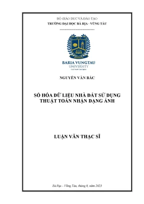 Số hóa dữ liệu nhà đất sử dụng thuật toán nhận dạng ảnh