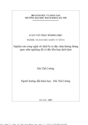 Nghiên ứu công nghệ va thiết bị cô đặc chân không thùng quay nằm nghiêng để cô đặc hỗn hợp dịch quả