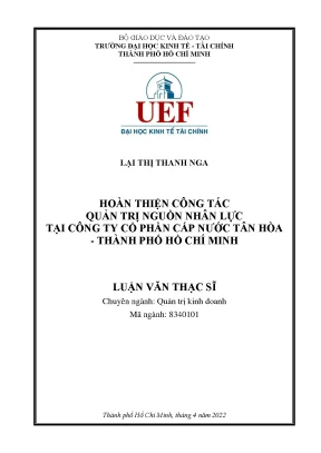 Hoàn thiện công tác quản trị nguồn nhân lực