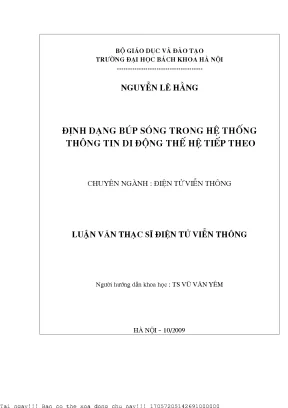 Định dạng búp sóng trong hệ thống thông tin di động thế hệ tiếp theo