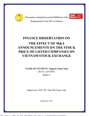 Announcements on the stock price of listed companies on vietnam stock exchange