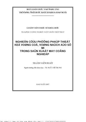 Nghiên ứu phương pháp thiết kế vòng ổ vòng náh áo sơ mi trong sản xuất may ông nghiệp