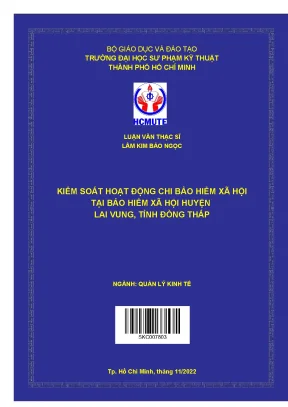 Luận văn thạc sĩ hcmute kiểm soát hoạt động chi bảo hiểm xã hội tại bảo hiểm xã hội huyện lai vung tỉnh đồng tháp