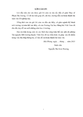 Đánh giá hiện trạng quản lý và đề xuất một số biện pháp nhằm nâng cao hiệu quả quản lý chất thải rắn sinh hoạt tại huyện vĩnh bảo hải phòng