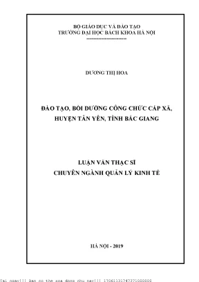 Đào tạo bồi dưỡng ông hứ ấp xã huyện tân yên tỉnh bắ giang