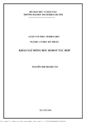 Khảo sát động họ rô bốt tác hợp