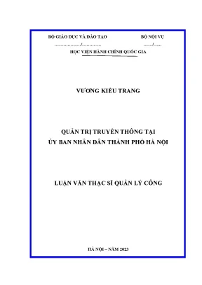 Quản trị tru ền th ng tại ủ ban nhân dân thành phố hà nội