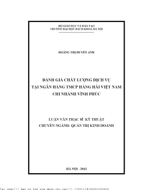 Danh gia chat luong dich vu tai ngan hang thuong mai hang hai