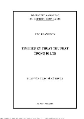 Tìm hiểu kỹ thuật thu phát trong 4g lte